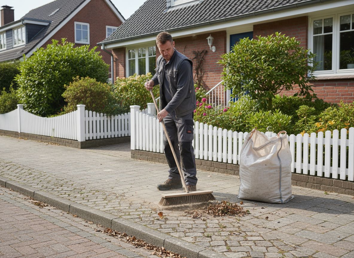 Fußwegreinigung